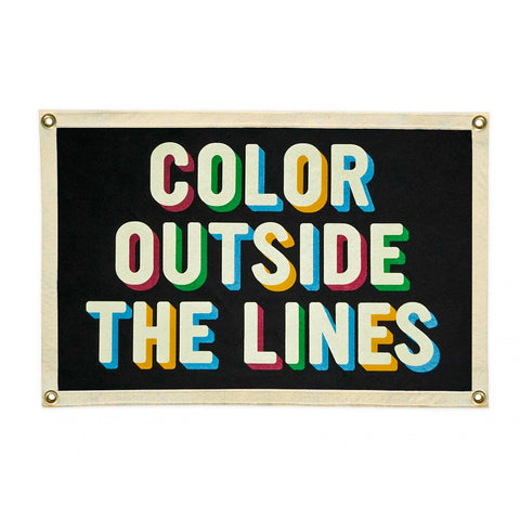 Color Outside The Lines Camp Flag