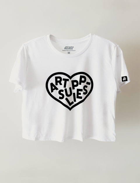 Art Supplies Cropped Tee