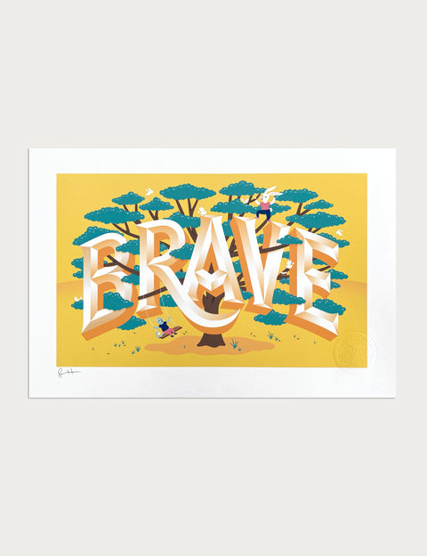 Brave Signed Print