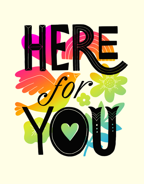 Here For You Riso Print